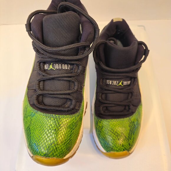 Nike Air Jordan 11 Retro Low Green Snakeskin 2014-528895-033 Sz 8.5 - NO insoles - Picture 3 of 13
